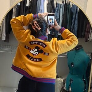 Retro Mickey Mouse varsity bomber jacket